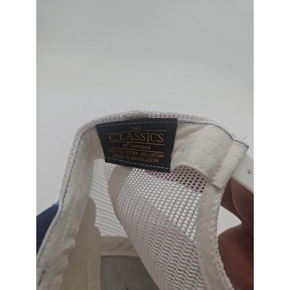 Men's Casual Blank Snapback  Blue / White  New Mesh - Picture 5 of 5